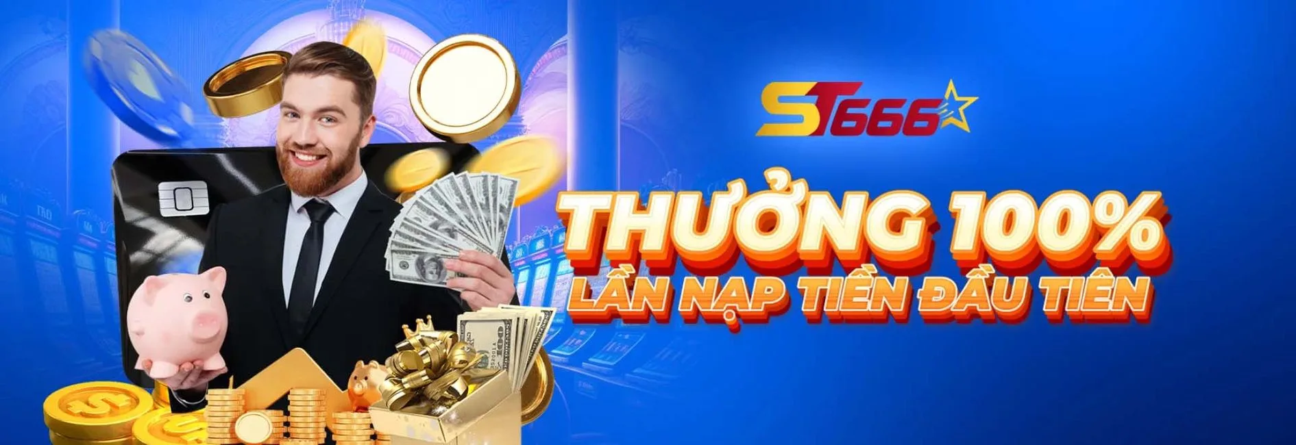 Khuyến mãi thưởng 100% cho lần nạp đầu tại ST666